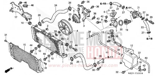 RADIATOR (CB1300/F/F1/S) CB1300F3 de 2003